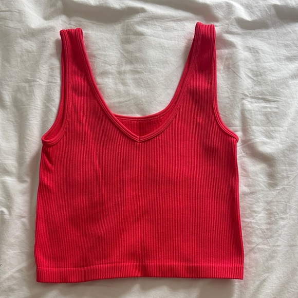 Aeropostale Tops - aeropostale Ribbed V-Neck Tank Top - Red